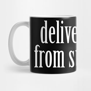 Deliver Us From Stupid Cool Creative Beautiful Typography Design Mug